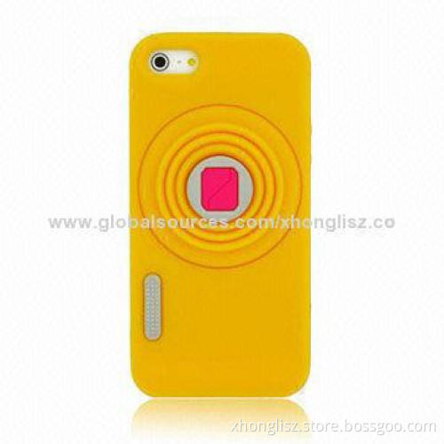 Fashionable Cute Silicone Mobile Phone Case for iPhone with Different Colors and Styles Welcomed